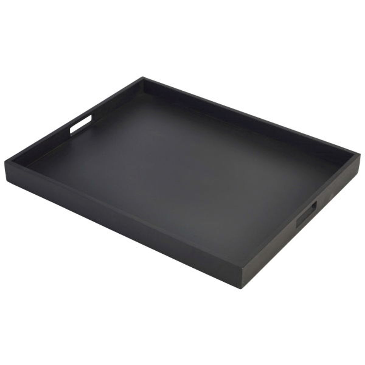 Solid Black Butlers Tray 53.5 x 42.5 x 4.5cm