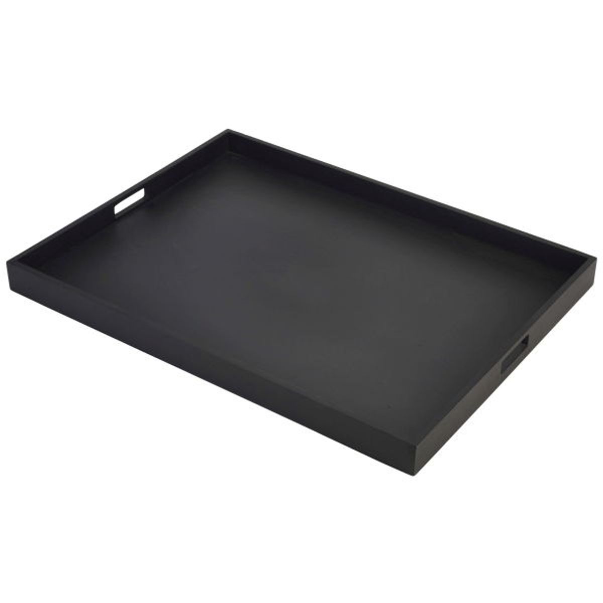 Solid Black Butlers Tray 64 x 48 x 4.5cm