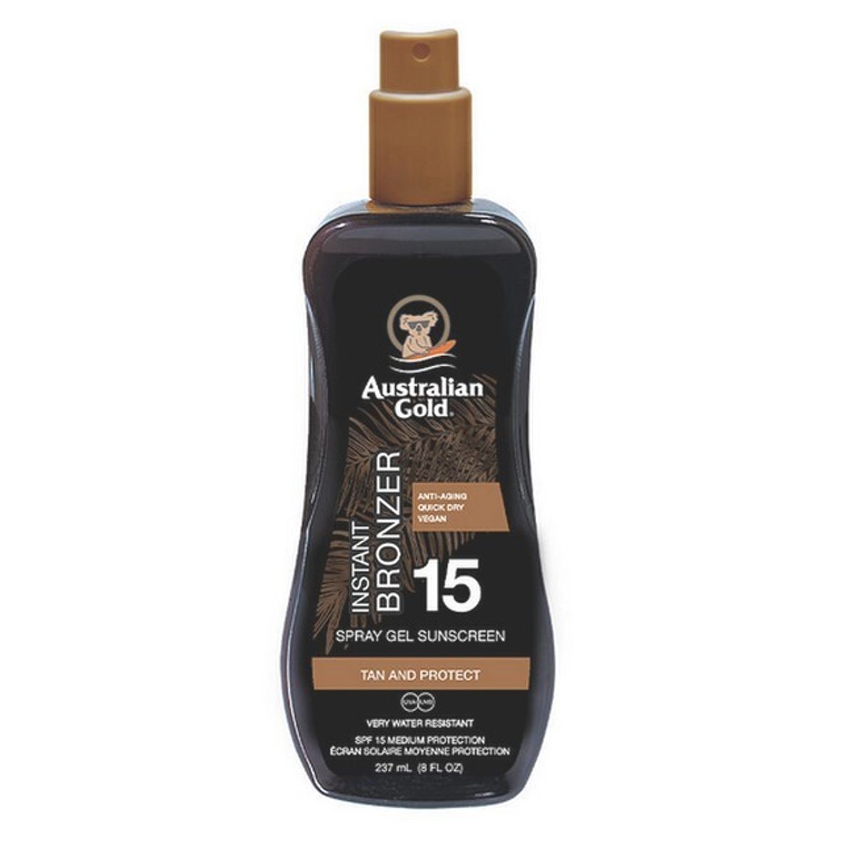 Australian Gold - Sun Spray Gel Instant Bronzer SPF15 - 237 ml