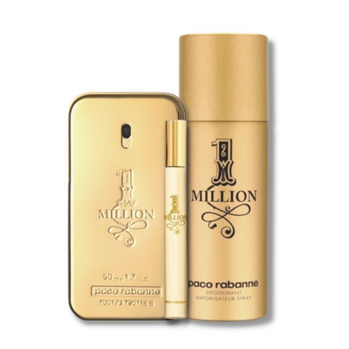 Paco Rabanne - 1 Million Sæt - 50 Edt, Travel spray & deodorant