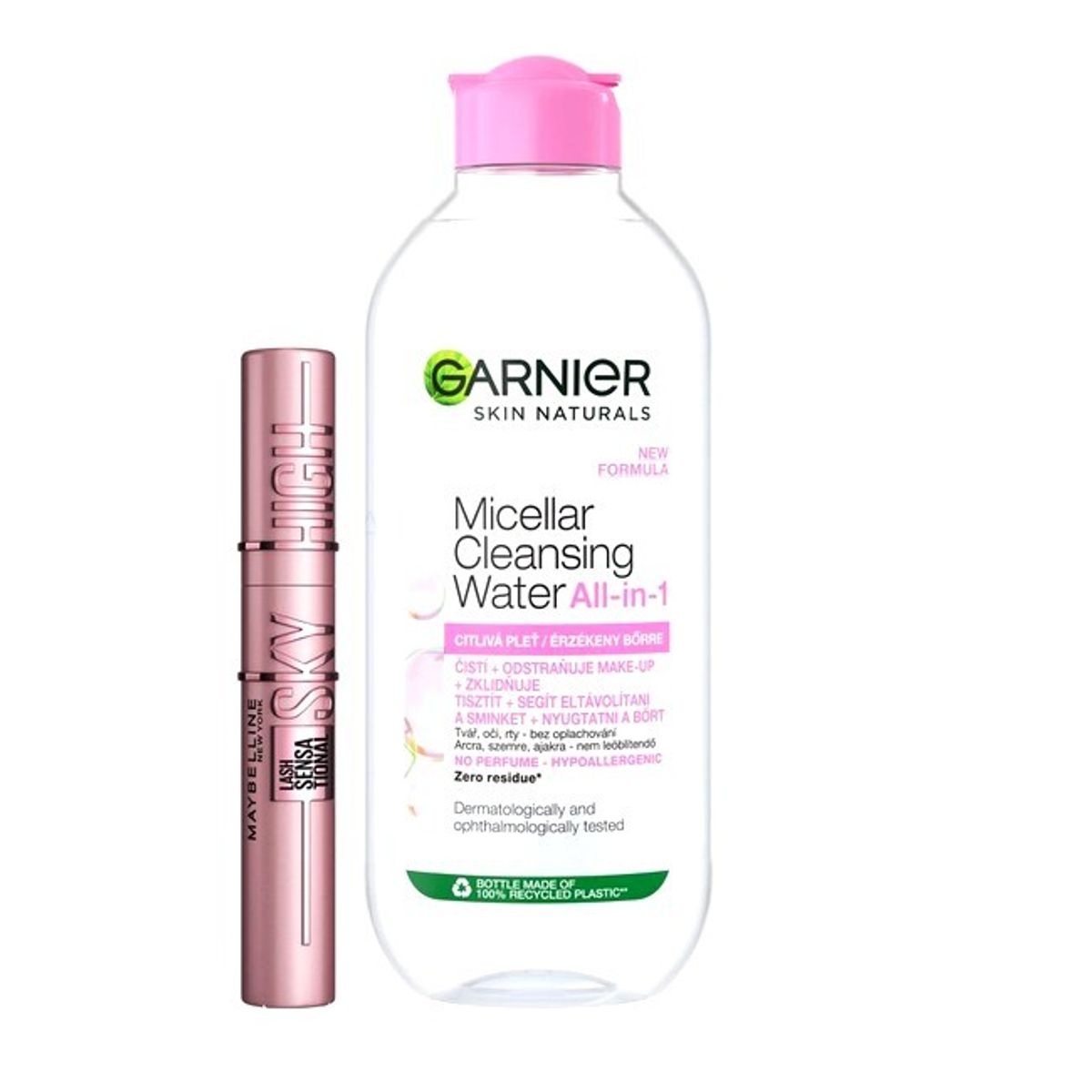 Maybelline - Sky High Mascara Black + Garnier Micellar 3in1 400 ml