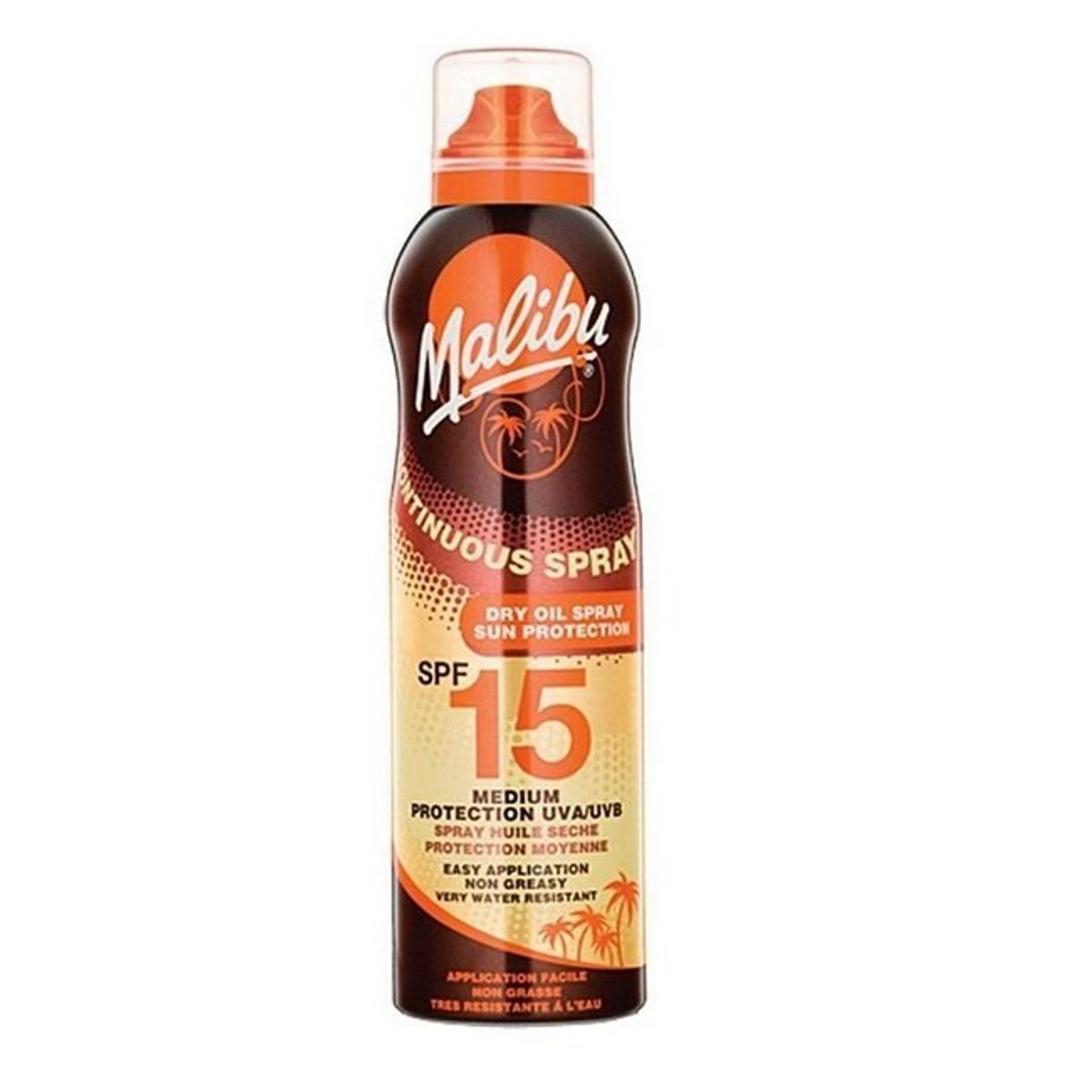 Malibu Sun - Continous Dry Oil Sun Spray SPF15 - 175 ml