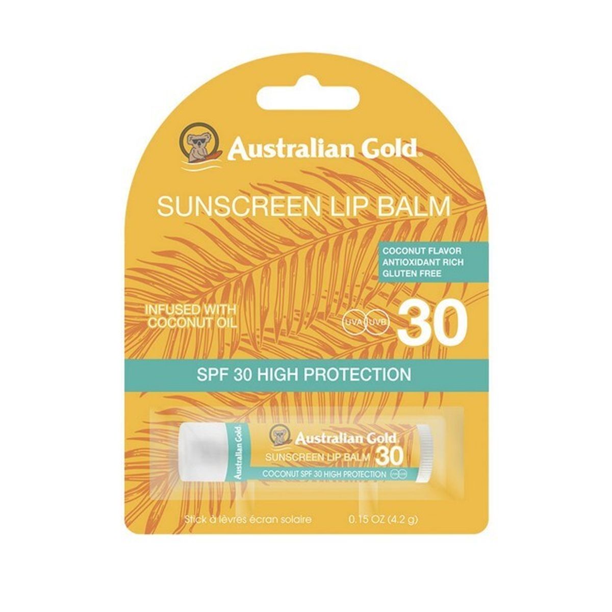 Australian Gold - Lip Balm SPF 30 Coconut Oil - 4,2 gr.