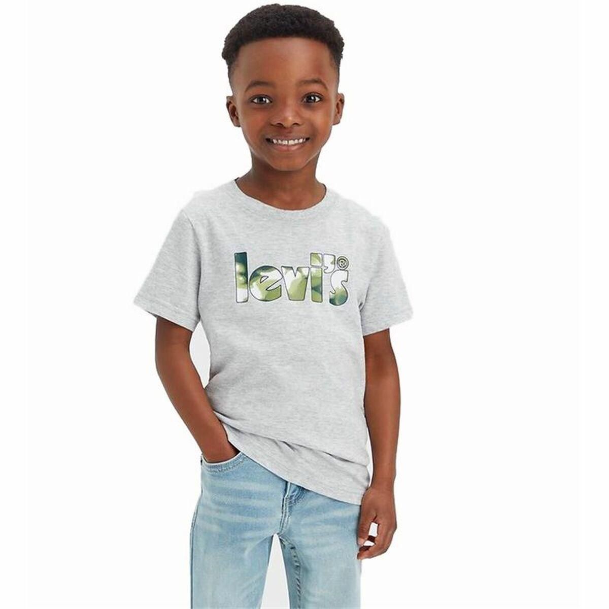 T-shirt Levi's Camo Poster Logo Gray Grå 5 år