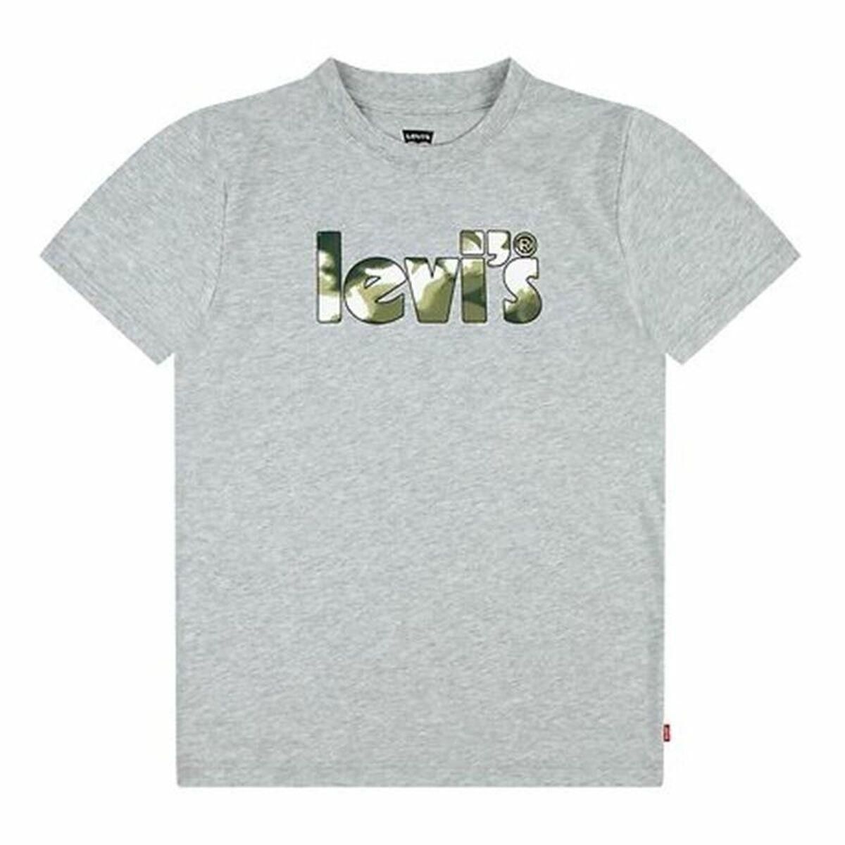 T-shirt Levi's Camo Poster Logo Gray 60731 Grå 12 år