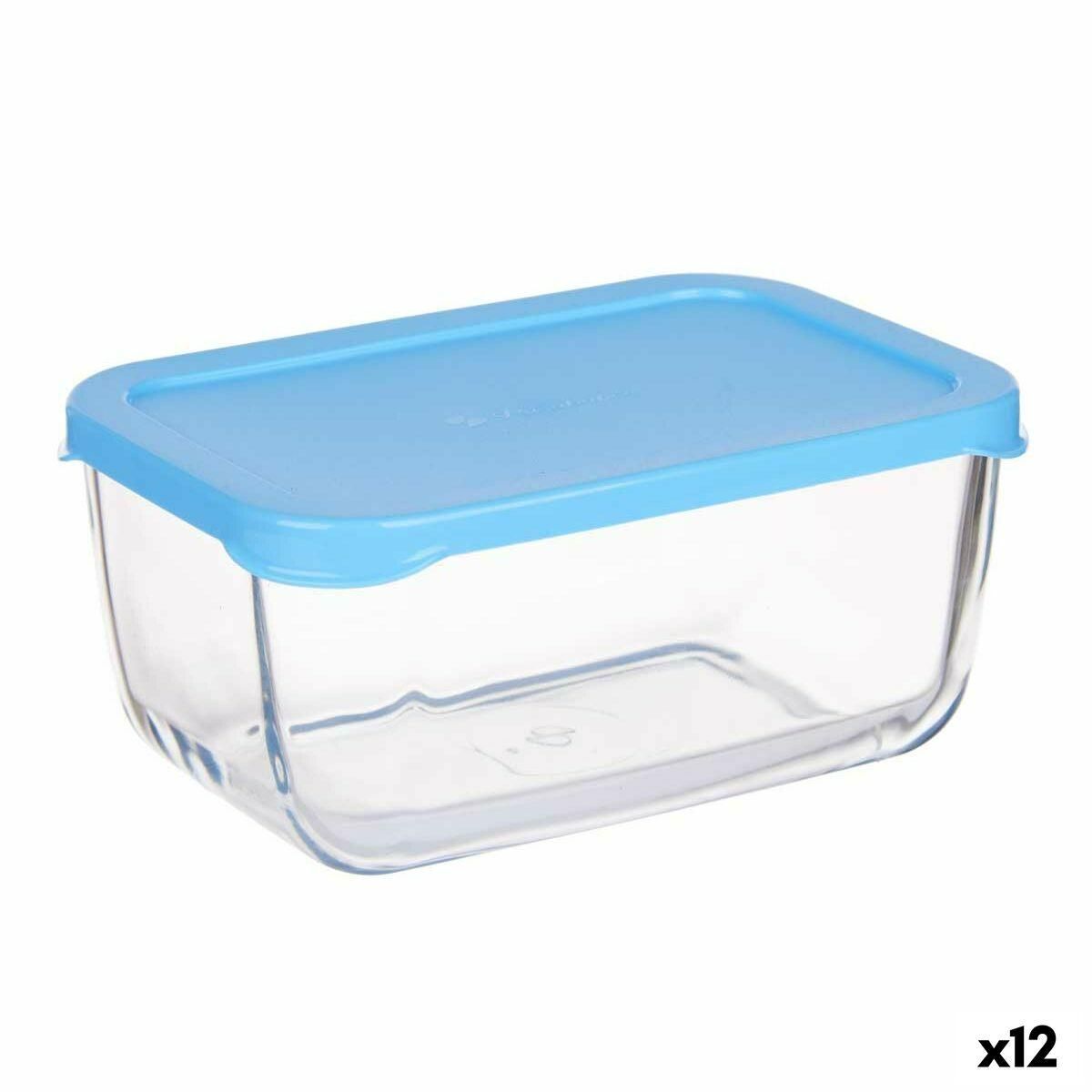 Madkasse SNOW BOX Blå Gennemsigtig Glas Polyetylen 790 ml (12 enheder)