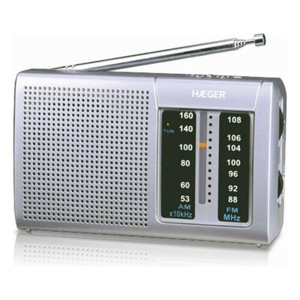 Radio AM/FM Haeger PR-BIB.001A Grå