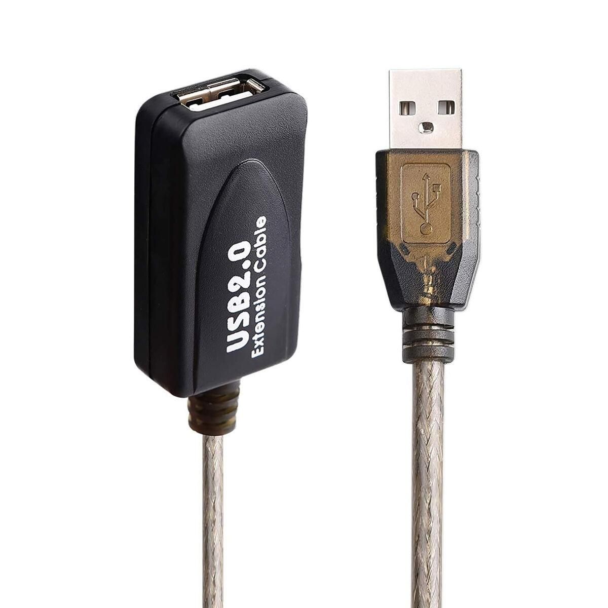 USB forlængerkabel Ewent EW1024 25 m Sort