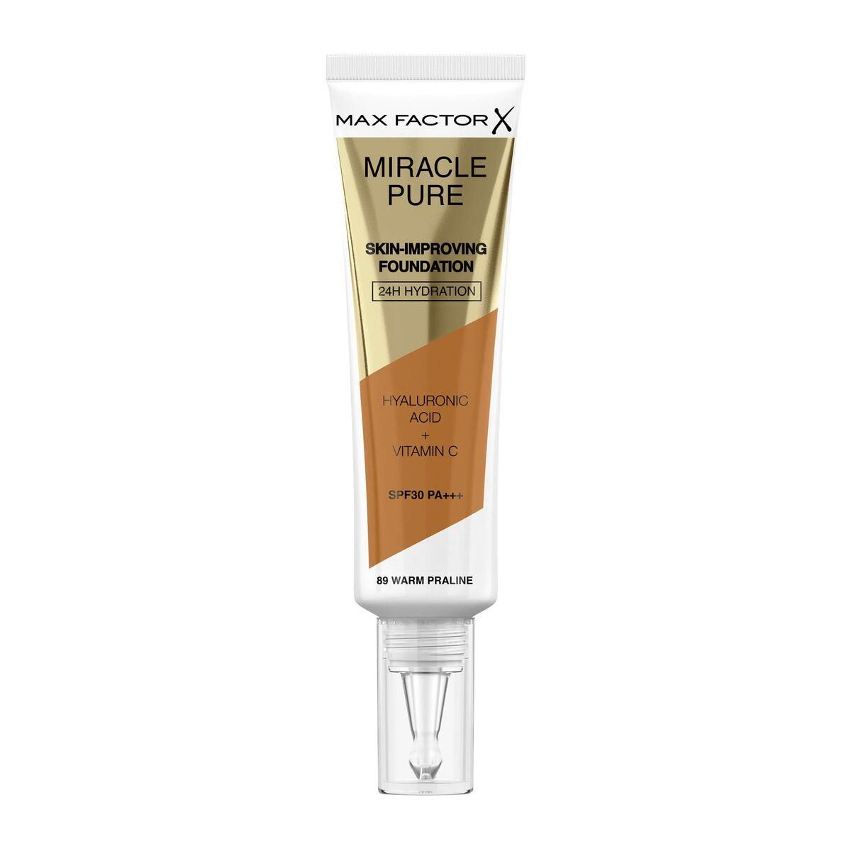 Cremet Make Up Foundation Max Factor Miracle Pure Nº 89 Warm praline Spf 30 30 ml