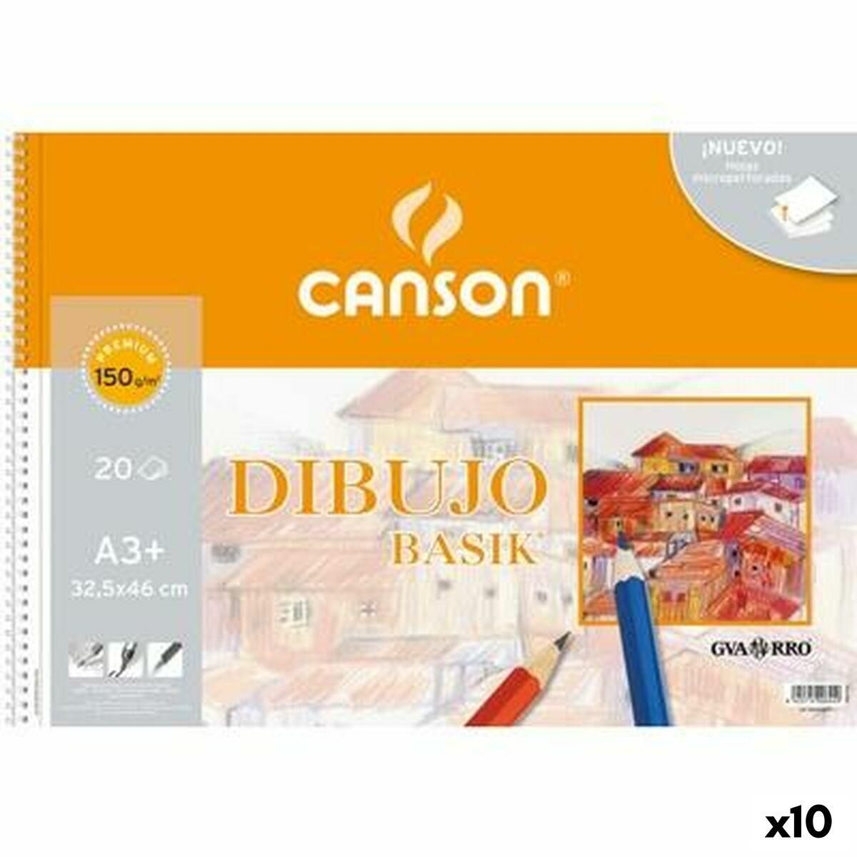 Tegneblok Canson Basik Perforeret mikro 20 Ark A3 (10 enheder)