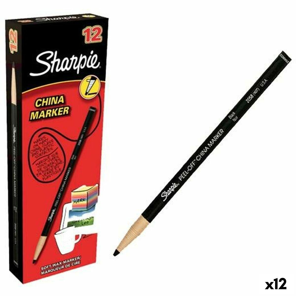 Markør Sharpie China Fastansat Sort 12 Dele (12 enheder) (1 enheder)