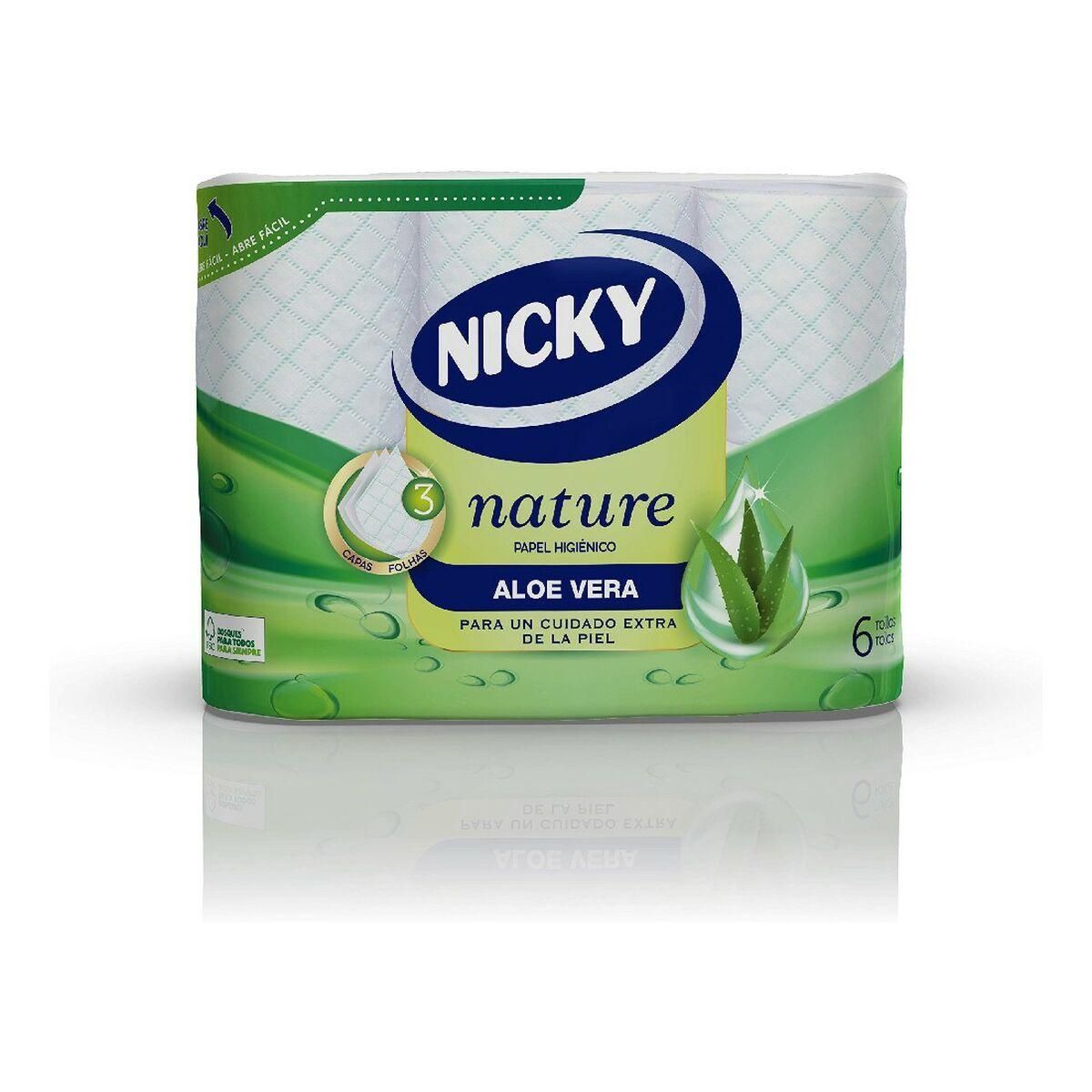 Toiletpapir Nature Aloe Vera Nicky Nature Aloe Vera (6 uds)