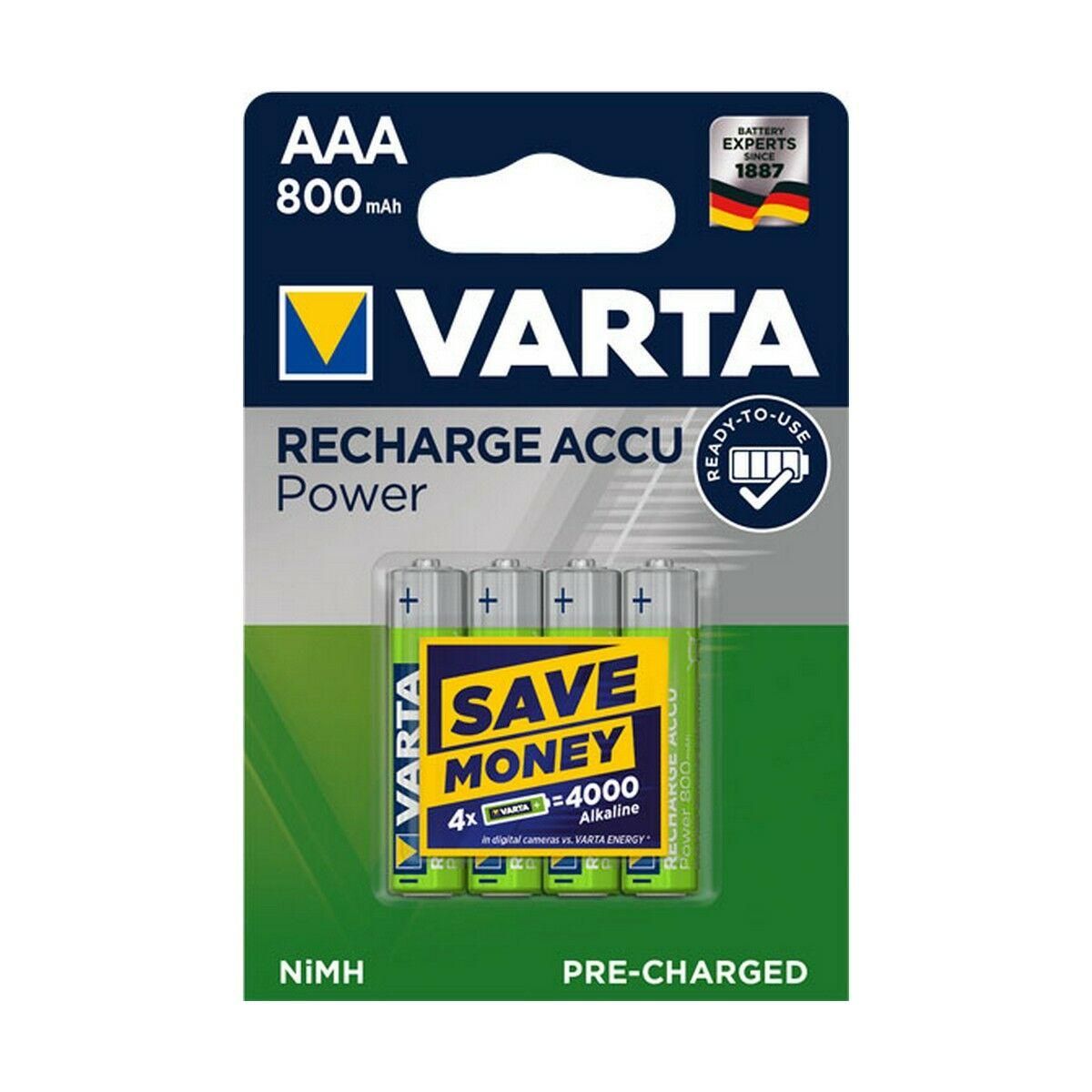 Genopladelige batterier Varta -56703B AAA 1,2 V 1.2 V (4 enheder)