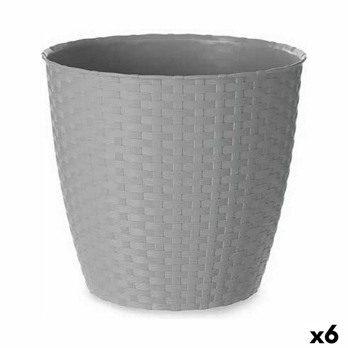 Urtepotte Stefanplast Grå Plastik 24 x 22,3 x 24 cm (6 enheder)