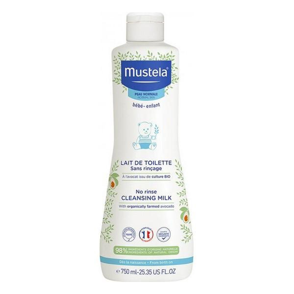 Fugtgivende bodylotion Bébé Mustela (750 ml)