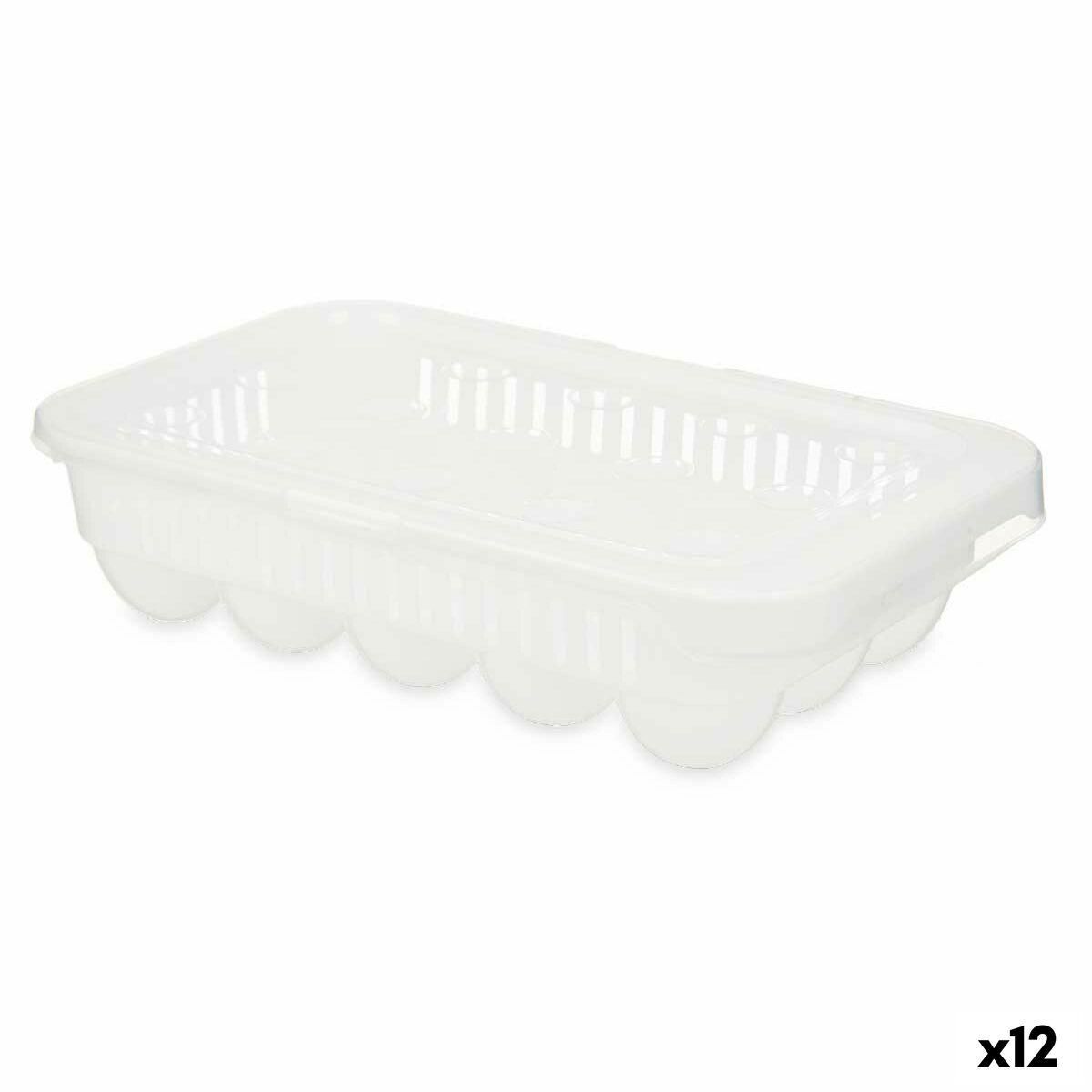 Æggekop Hvid Gennemsigtig Plastik 17,5 x 7 x 28,5 cm (12 enheder)