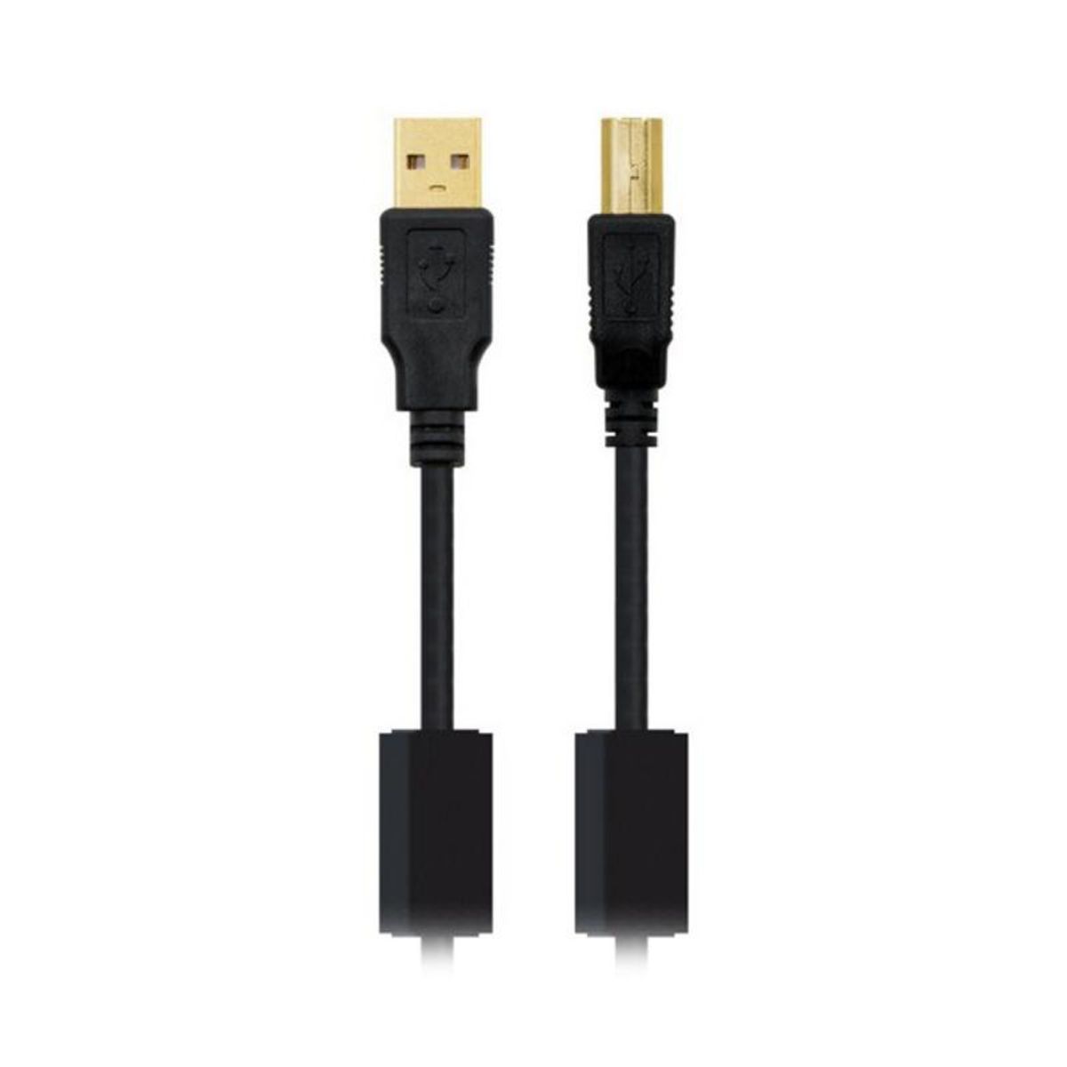 USB 2.0 A til USB B-kabel NANOCABLE 10.01.120 Sort 5 m