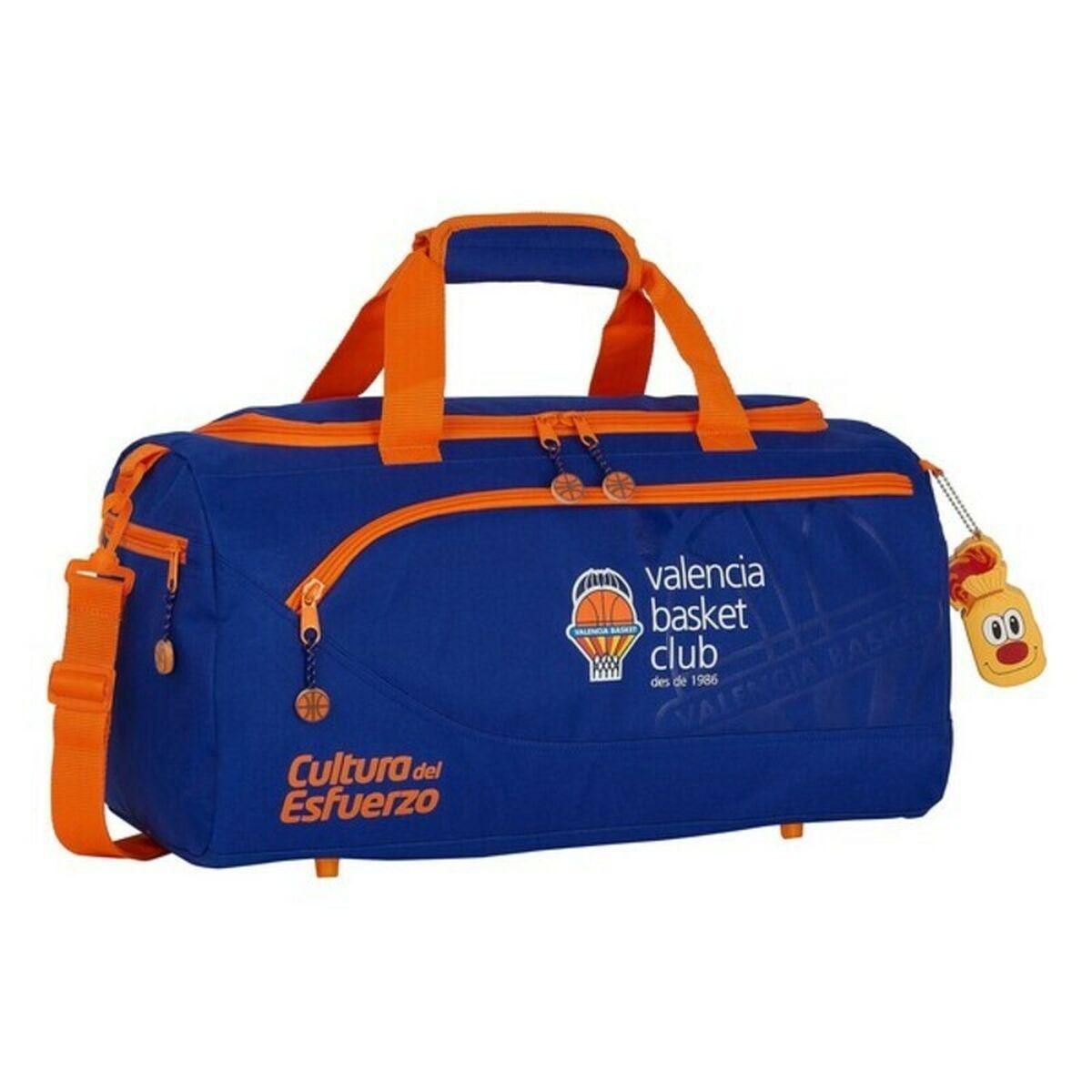 Sportstaske Valencia Basket Blå Orange (50 x 25 x 25 cm)