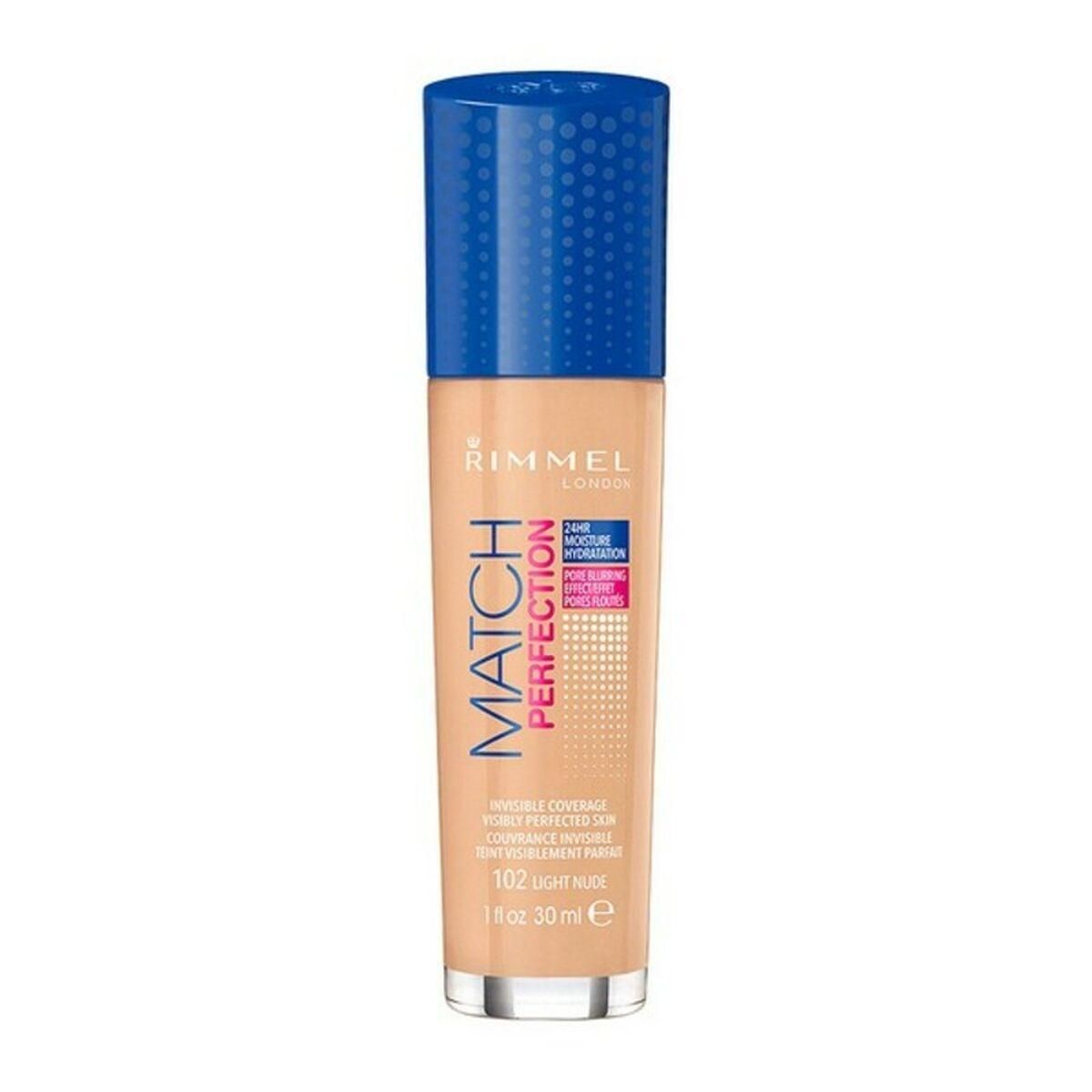 Flydende makeup foundation Match Perfection Rimmel London (30 ml) 101 - classic ivory 30 ml