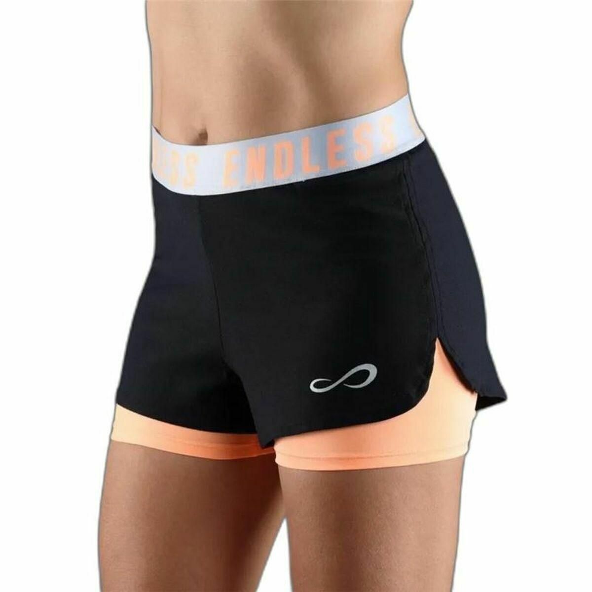 Sport shorts til kvinder Endless Tech Iconic Orange Sort L