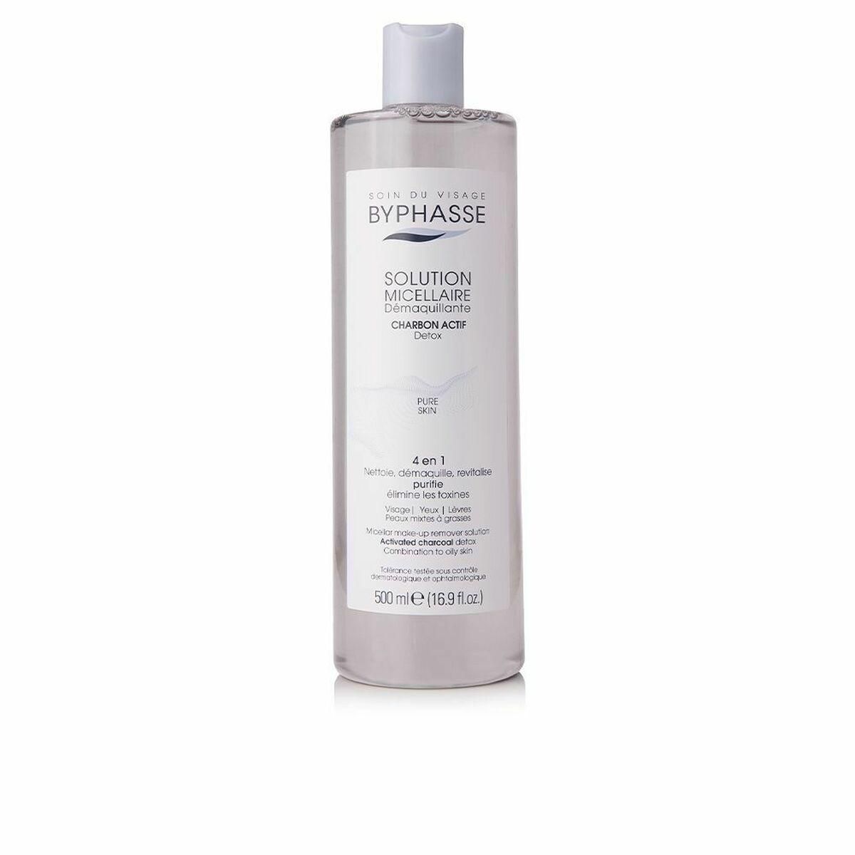 Makeupfjerner micellar vand Byphasse 1000025017 Aktivt kul 500 ml