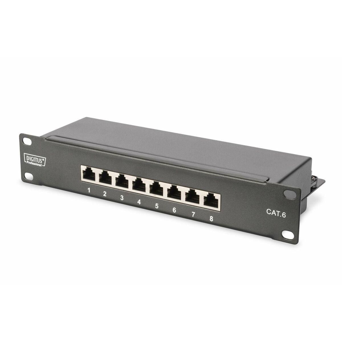 8-port UTP kategori 6 Patch Panel Digitus DN-91608S Sort 10" (OUTLET A)