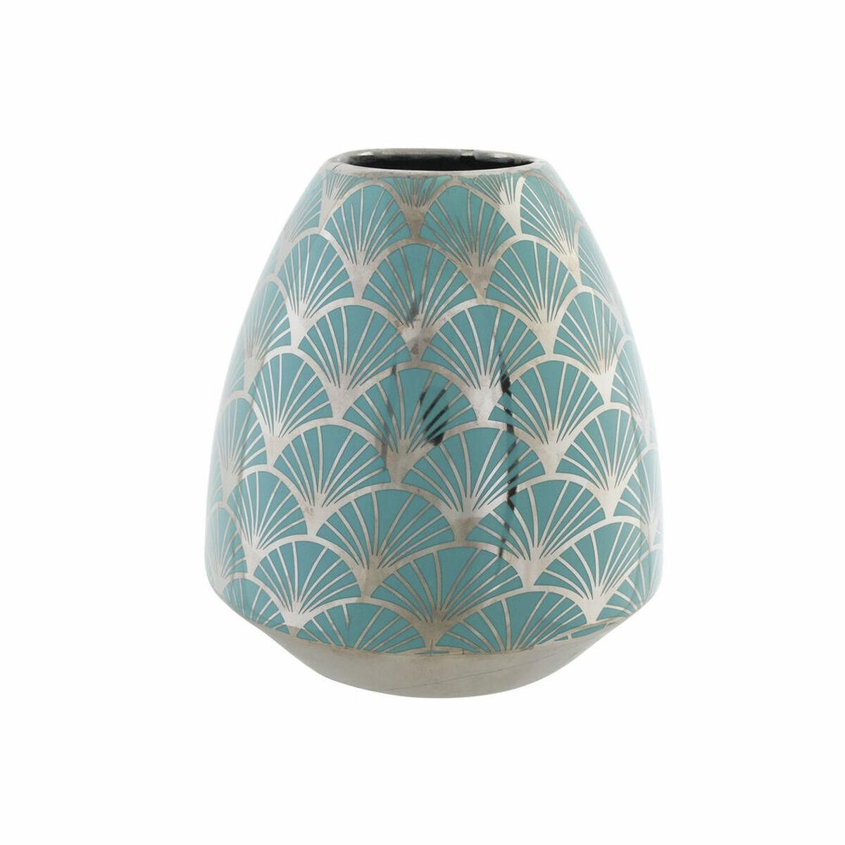 Vase Porcelæn Turkisblå Orientalsk Chromsalt 16 x 16 x 18 cm