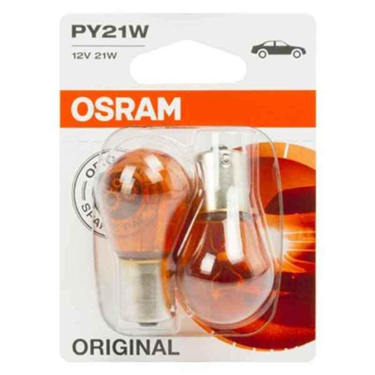 Pære til køretøj OS7507-02B Osram OS7507-02B PY21W 21W 12V (2 Dele)