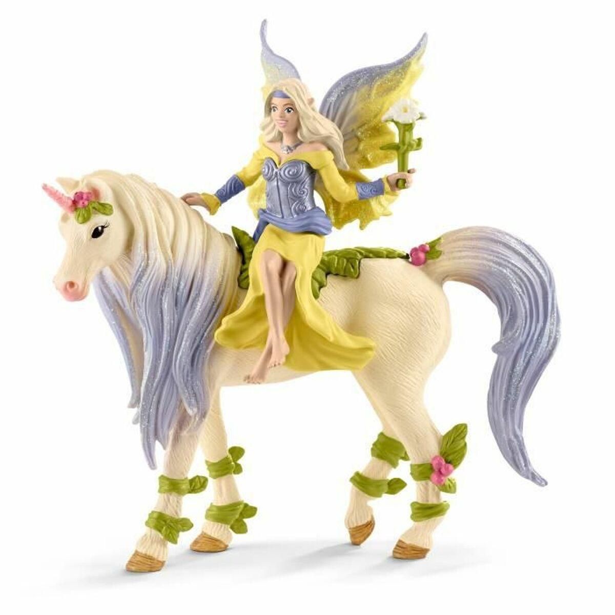 Action Figurer Schleich Fairy will be with the Flower Unicorn Moderne