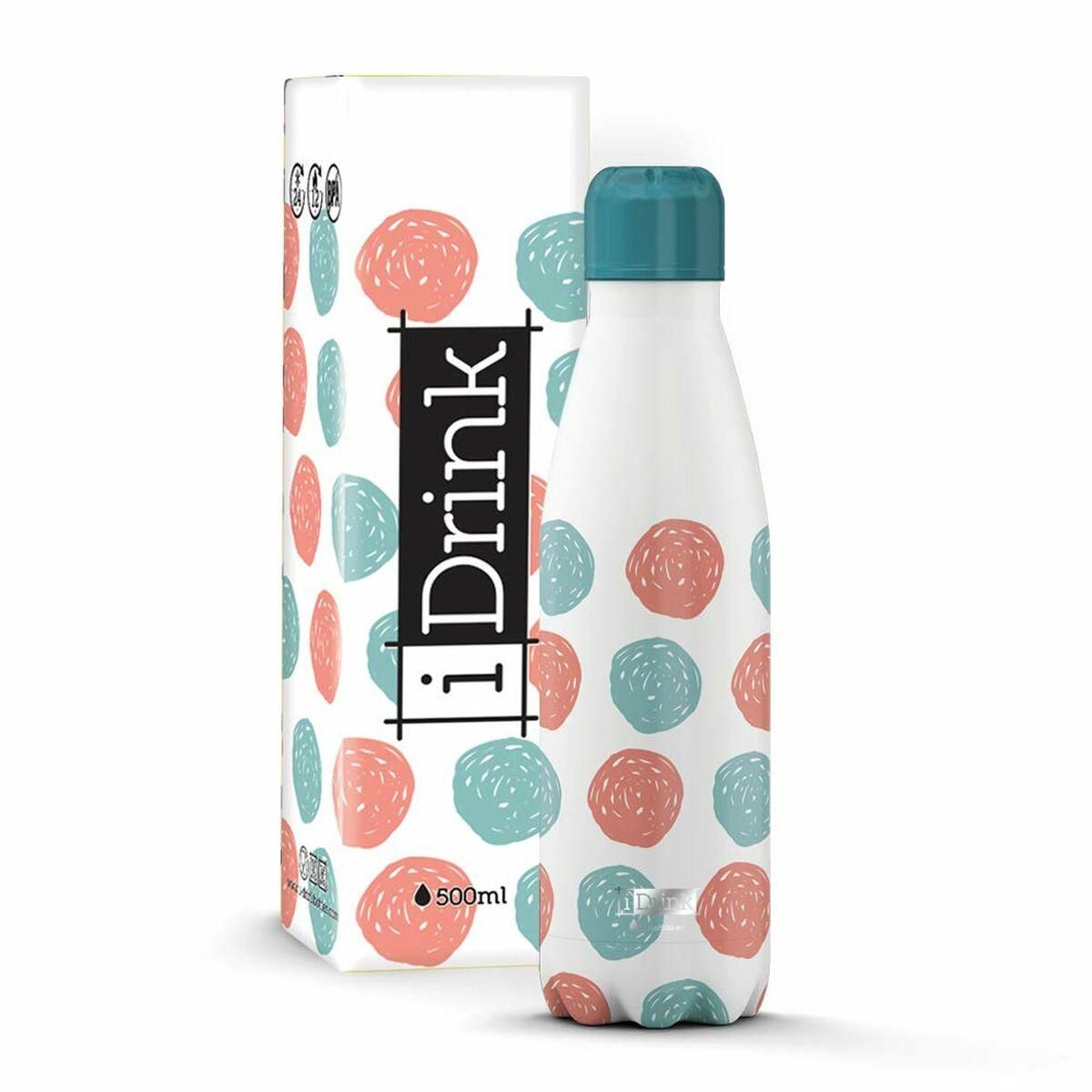 Termoflaske iTotal Dots Hvid Rustfrit stål 500 ml