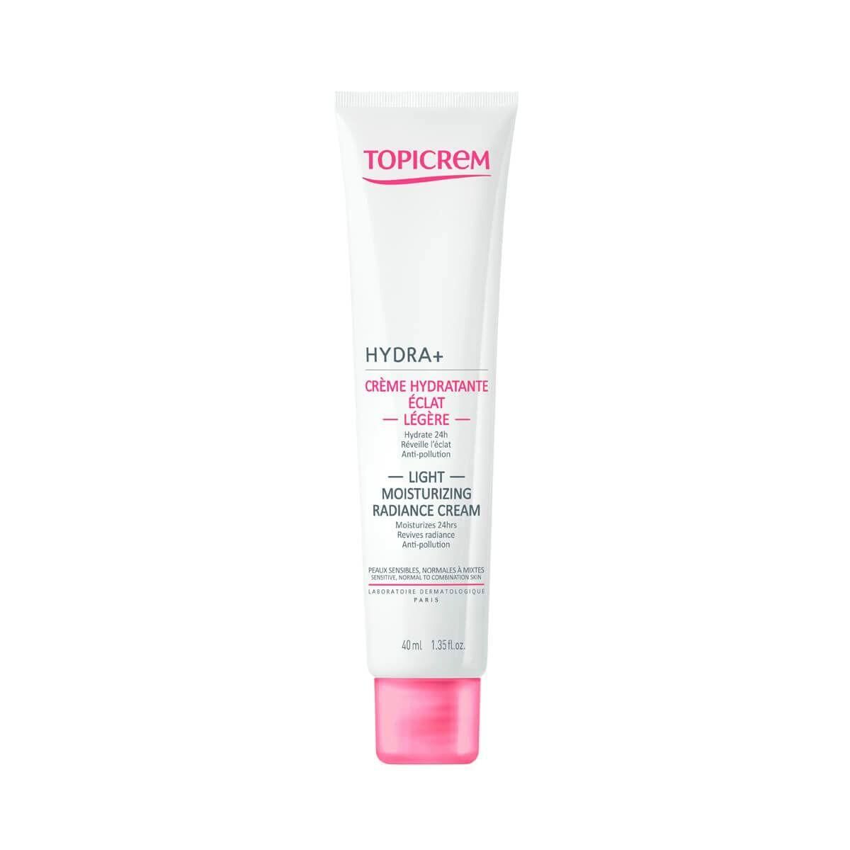 Fugtgivende creme Topicrem Hydra+ Lysreflekterende Lys 40 ml