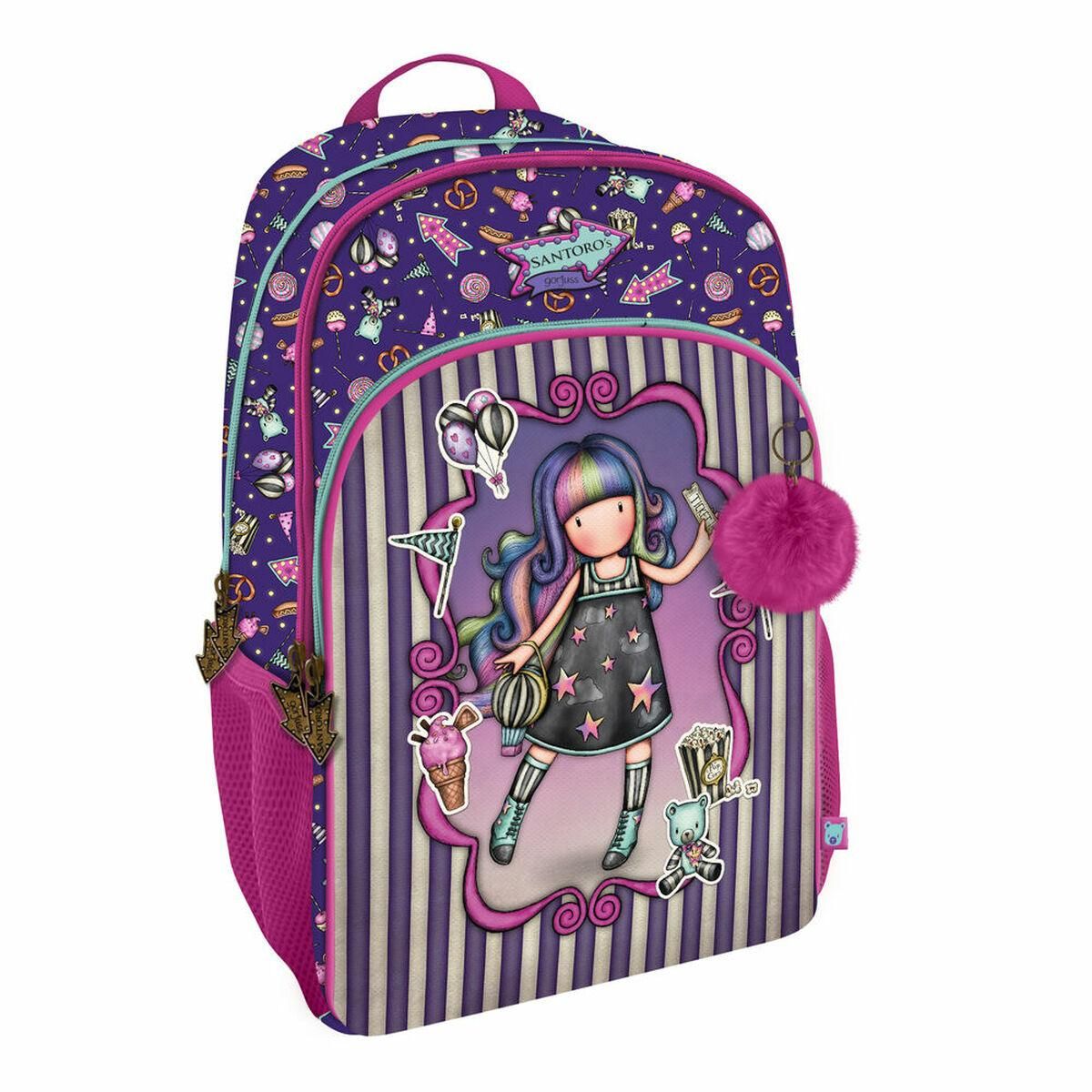 Skoletaske Gorjuss Up and away Lilla (29 x 45 x 17 cm)