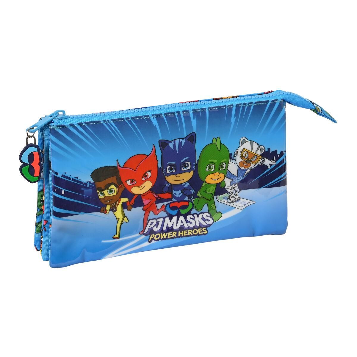 Tredobbelt bæretaske PJ Masks Blå 22 x 12 x 3 cm