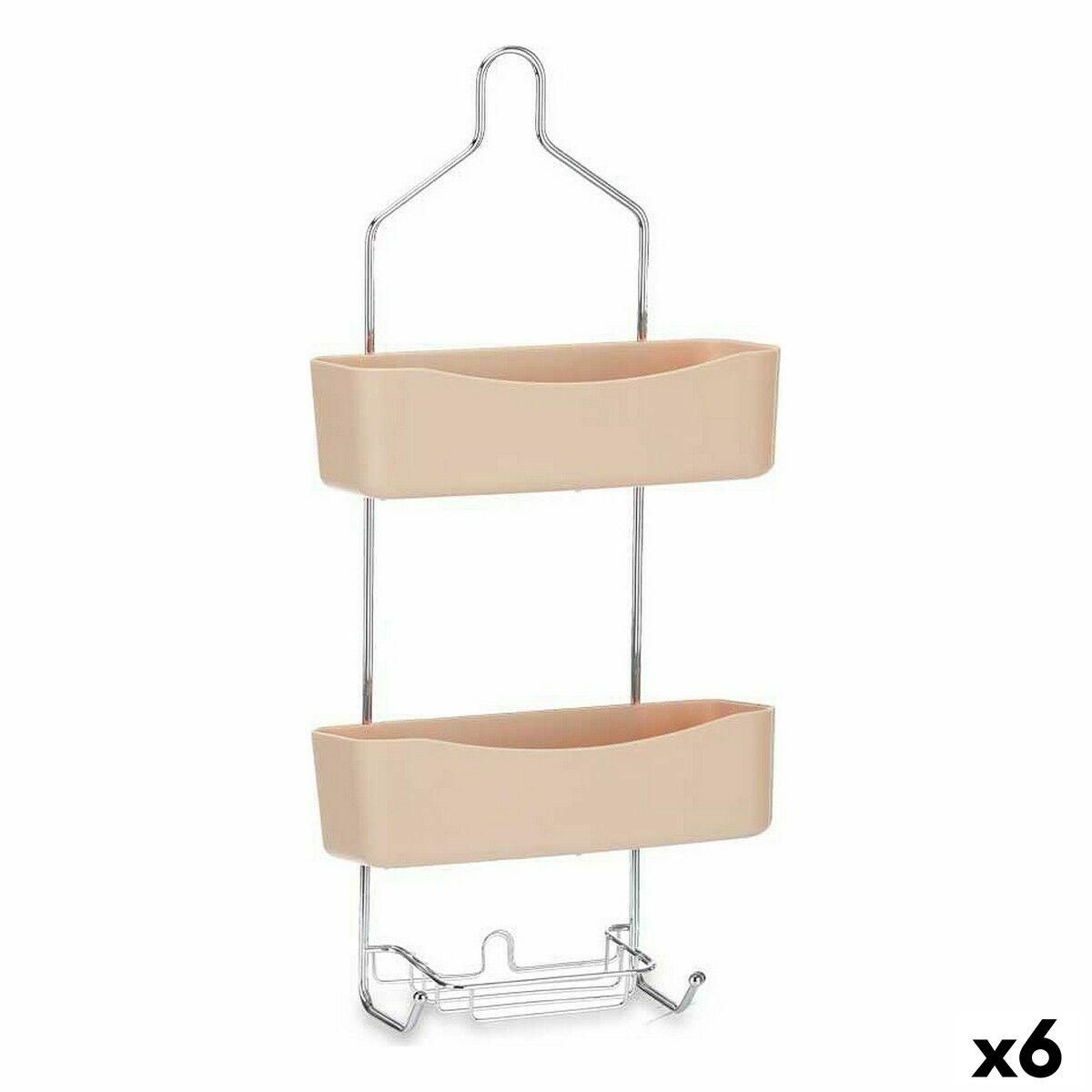 Bruseophæng 28 x 60 x 14 cm Beige Metal Plastik (6 enheder)