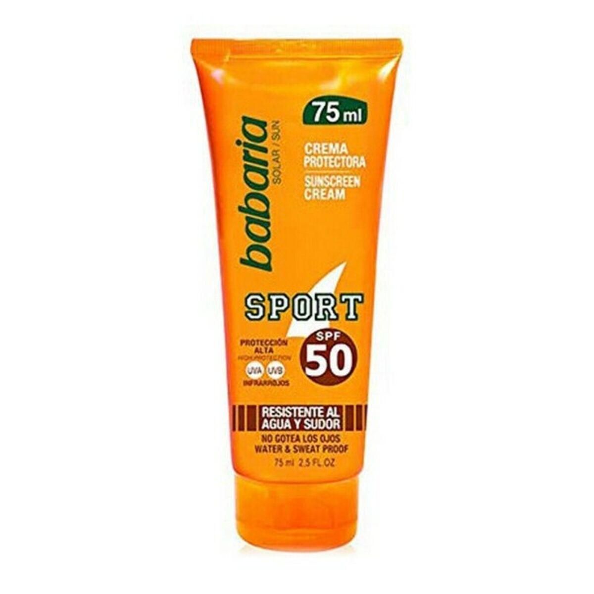 Lotion til Sportsudøvere SOLAR SPORT waterproof Babaria Solar Sport Spf 50 (75 ml) 75 ml Spf 50