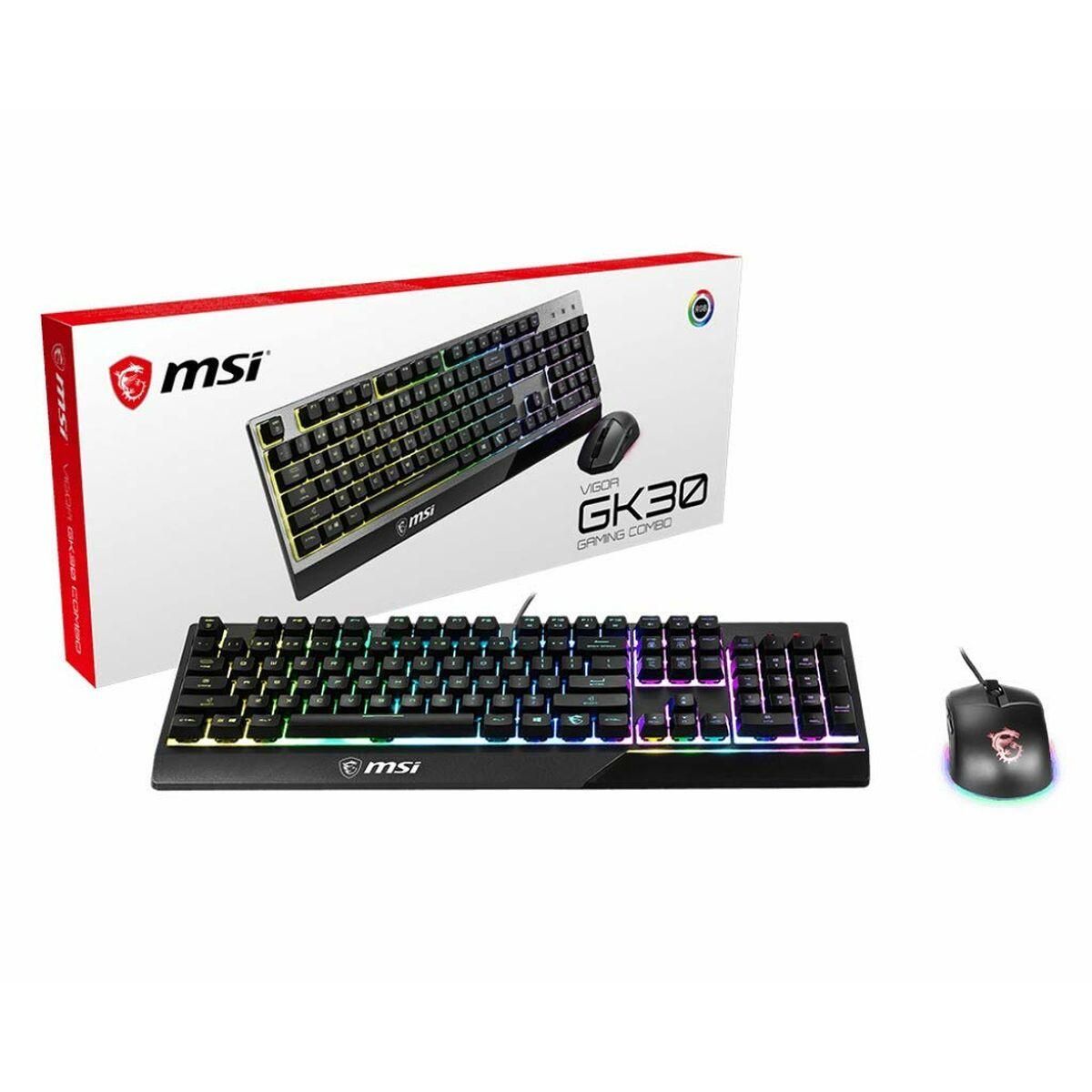 Tastatur og mus MSI Vigor GK30 Spansk qwerty