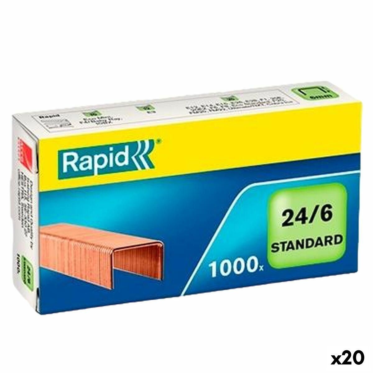 Hæfteklammer Rapid Standard 24/6 6 mm (20 enheder)