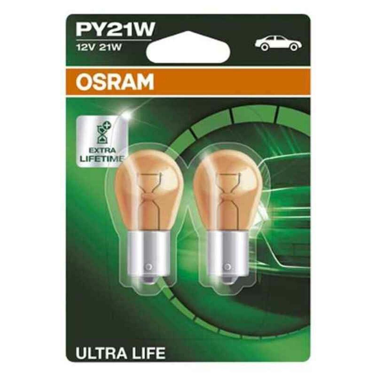 Pære til køretøj OS7507ULT-02B Osram OS7507ULT-02B PY21W 21W 12V (2 Dele)