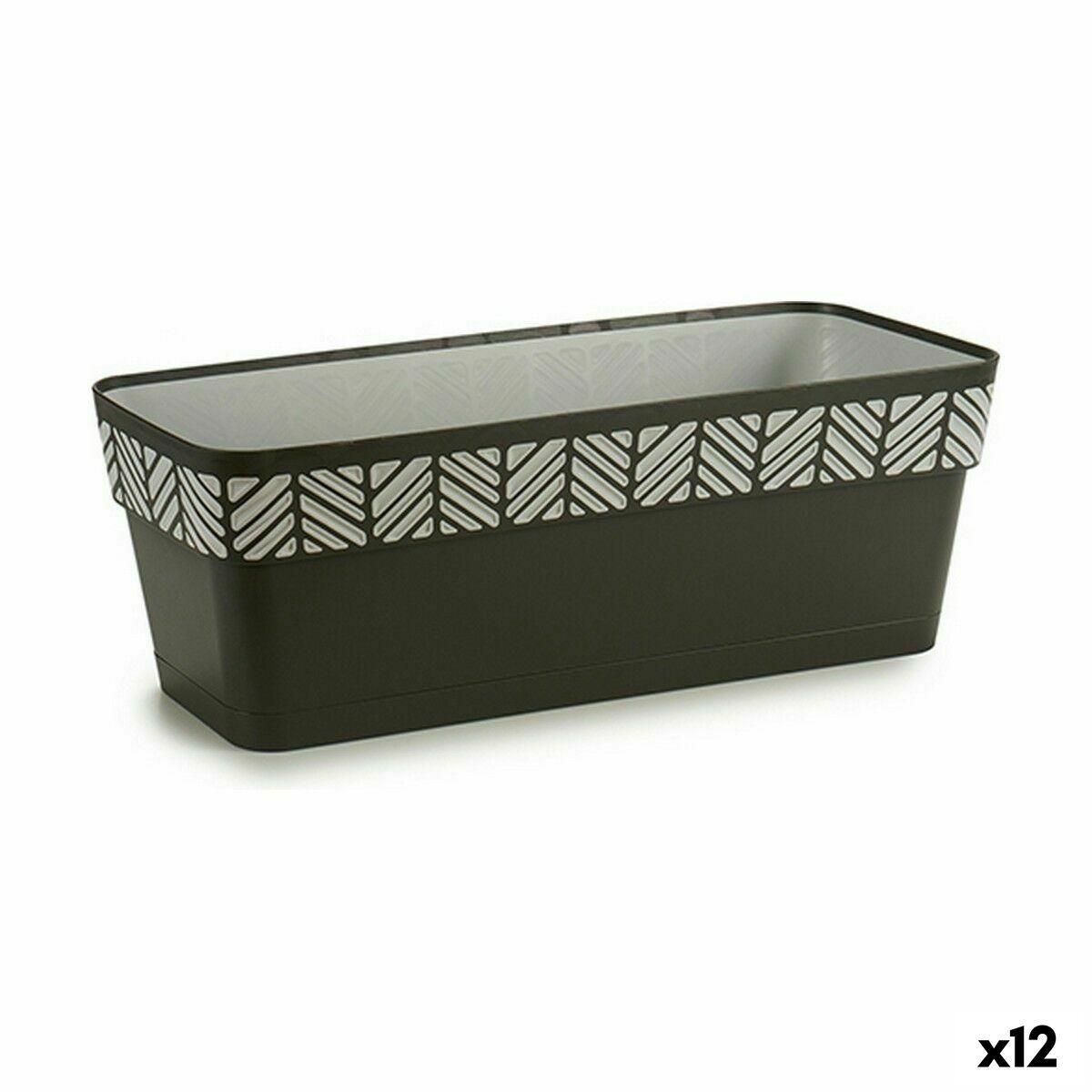 Selvvandende planter Stefanplast Orfeo Antracit Plastik 18 x 17 x 49,5 cm (12 enheder)