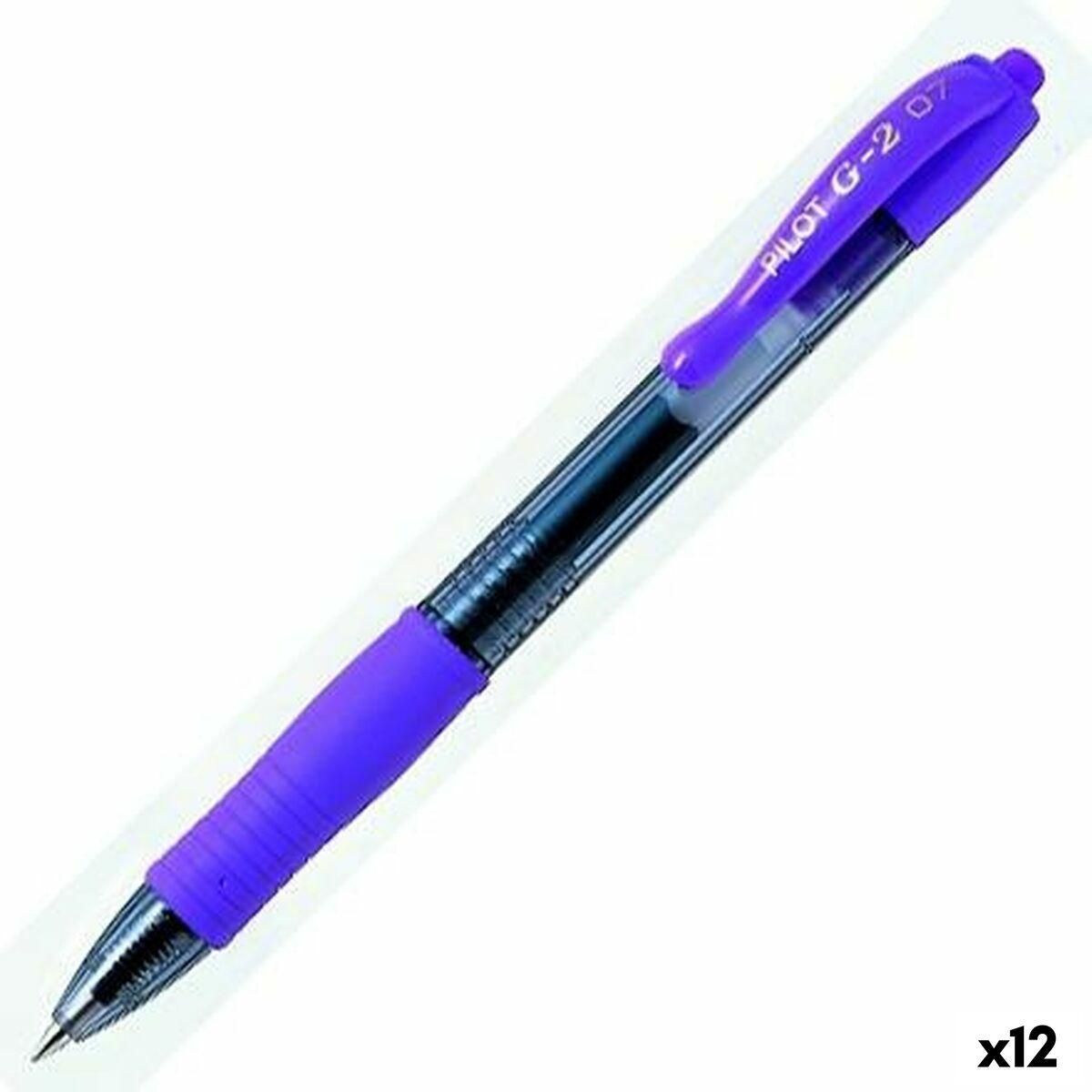 Gel kuglepen Pilot G-2 Violet 0,7 mm (12 enheder)