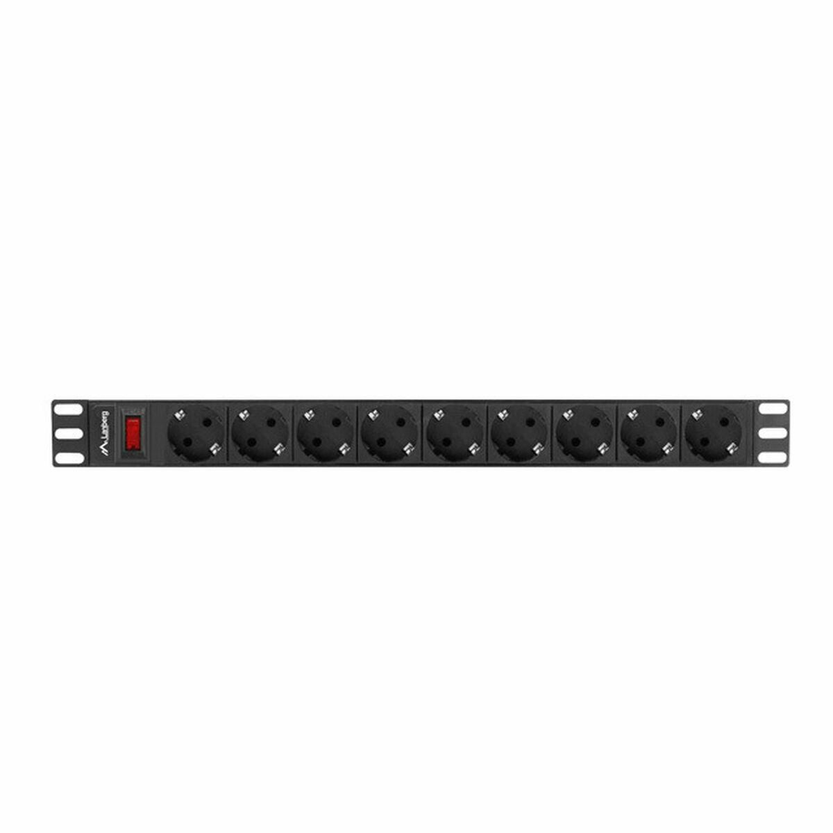 Stikdåse - 9 udtag med kontakt Lanberg PDU-09F-0300-BK 220-250 V 16 A 4000 W