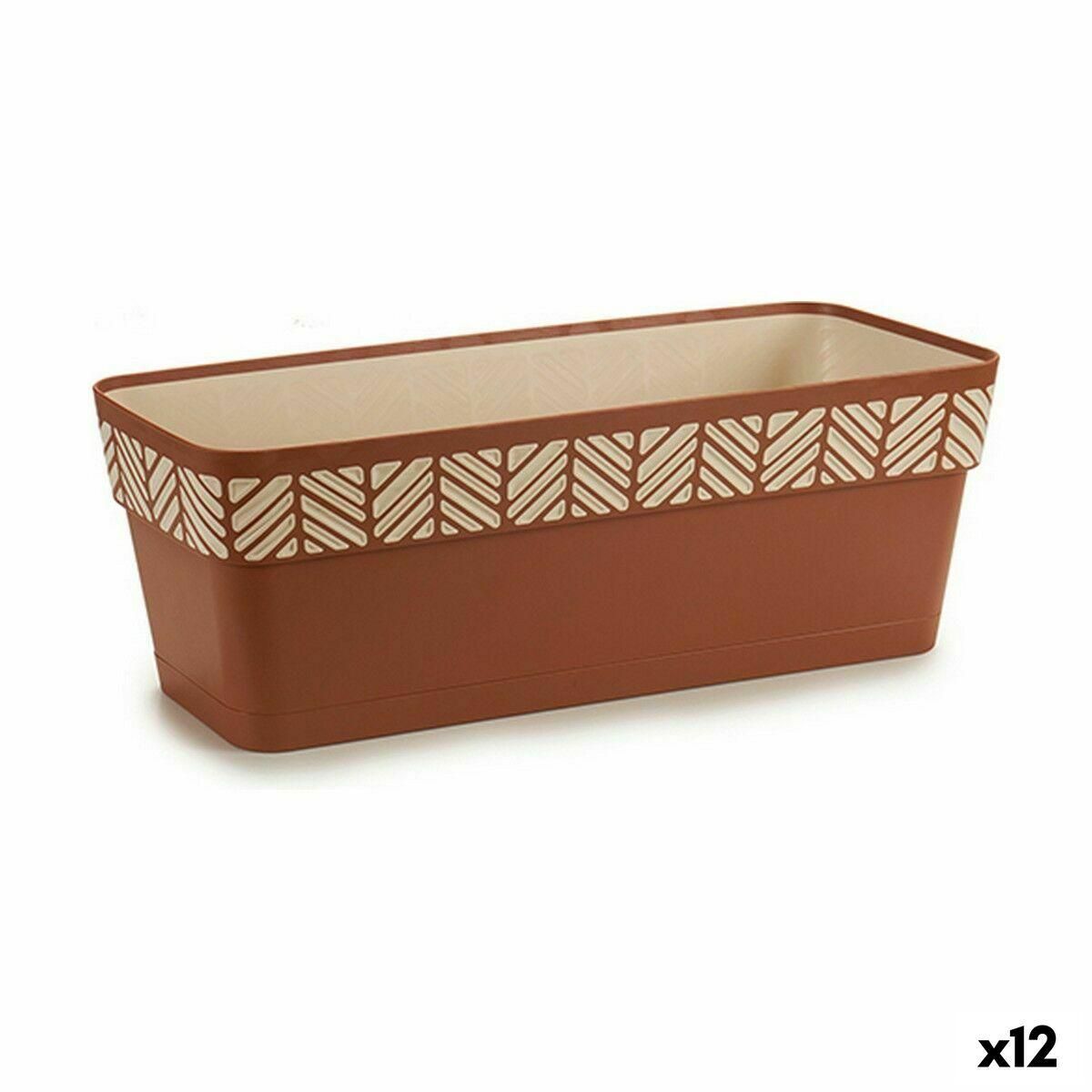 Selvvandende planter Stefanplast Orfeo Terrakotta Plastik 18 x 17 x 49 cm (12 enheder)