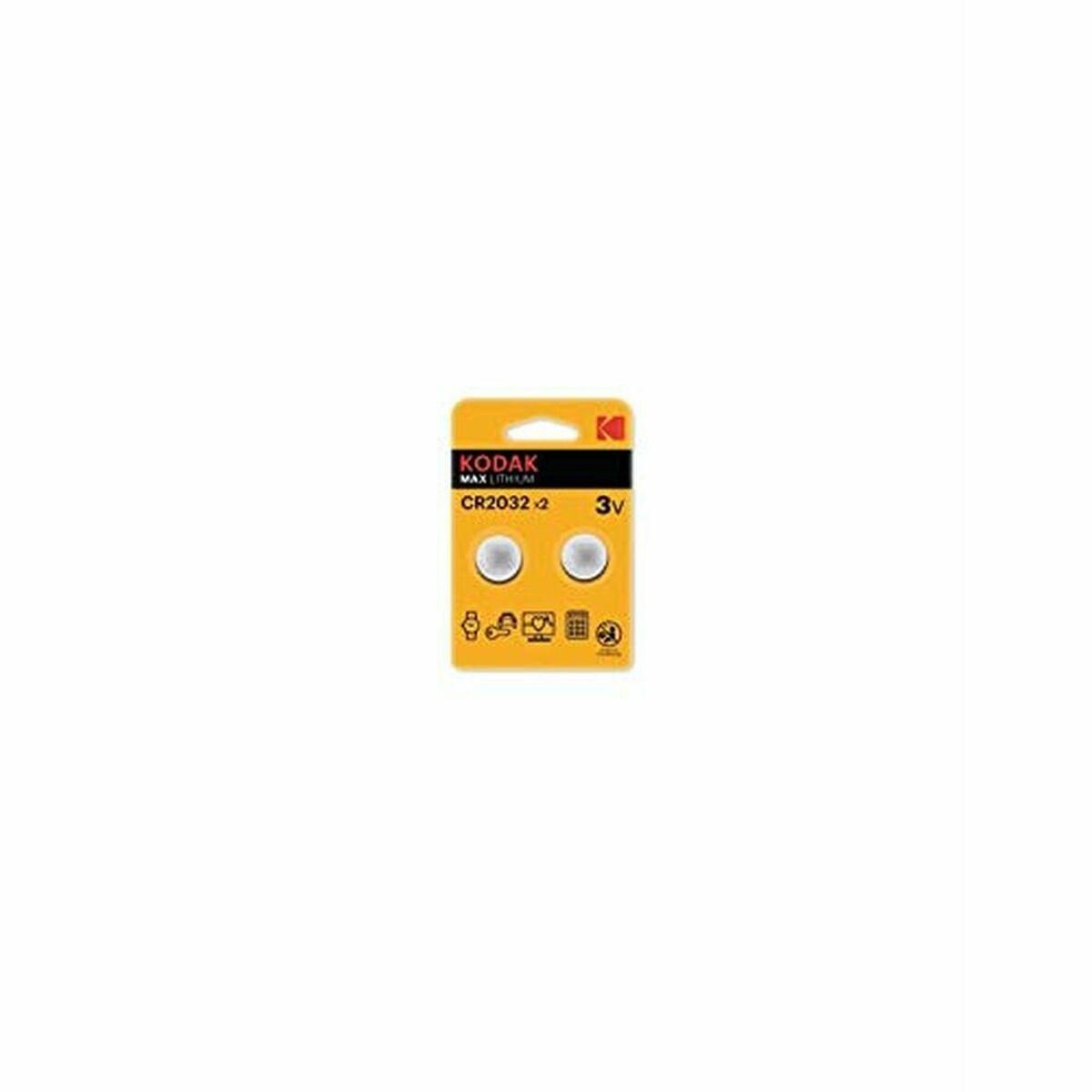 Litium knap-cellebatteri Kodak CR2032 3 V (2 uds)