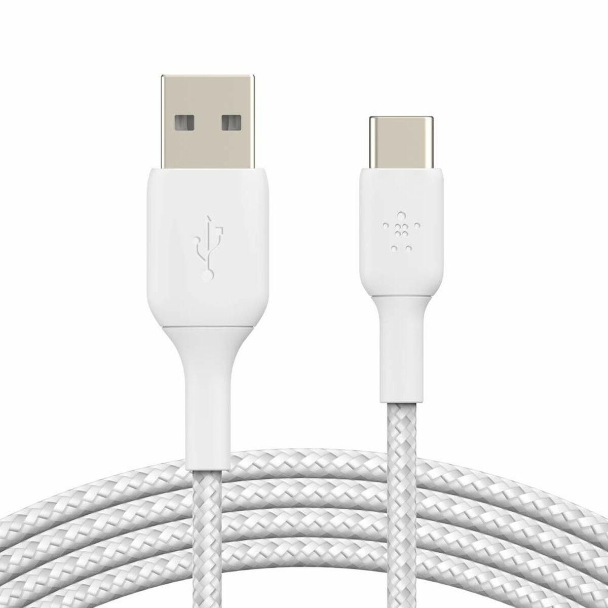 USB-C-kabel til USB Belkin CAB002BT1MWH 1 m Hvid