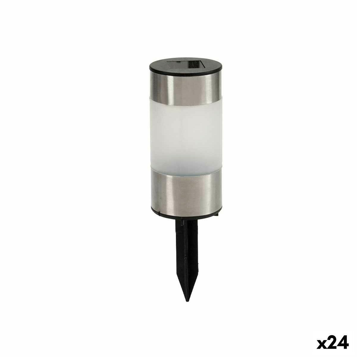 Solcellelampe Bøje Hvid Sort Gennemsigtig 6,3 x 21,5 x 6,3 cm (24 enheder)