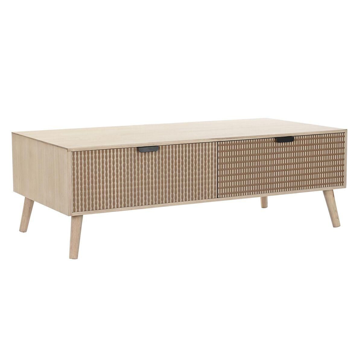 Sofabord Brun Træ Gran Plastik Træ MDF 120 x 60 x 42,5 cm