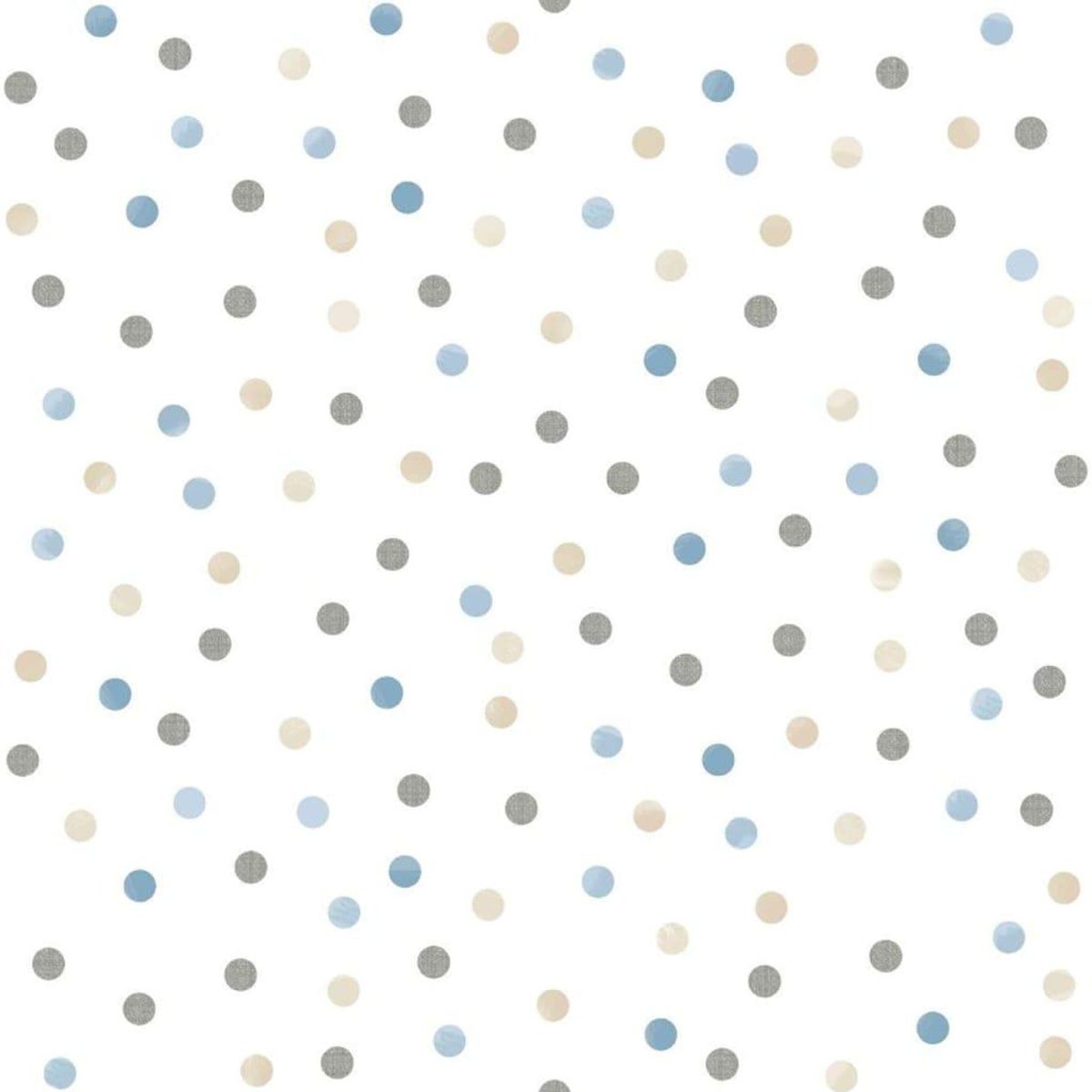 Noordwand tapet Mondo Baby Confetti Dots hvid blå grå og beige