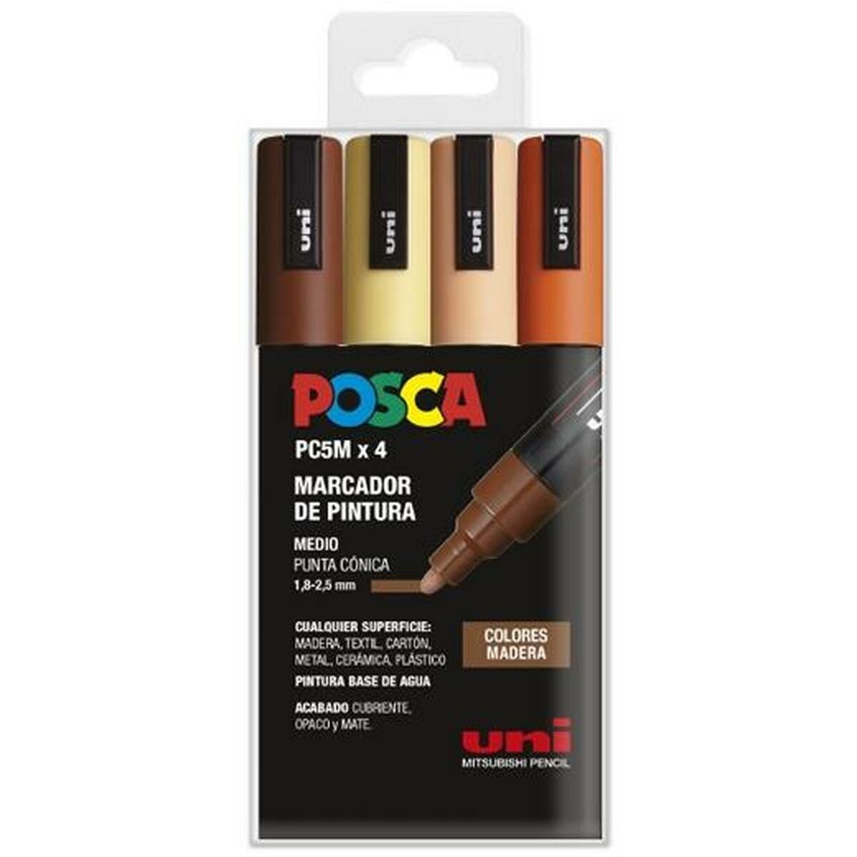 Sæt markører POSCA PC-5M Multifarvet