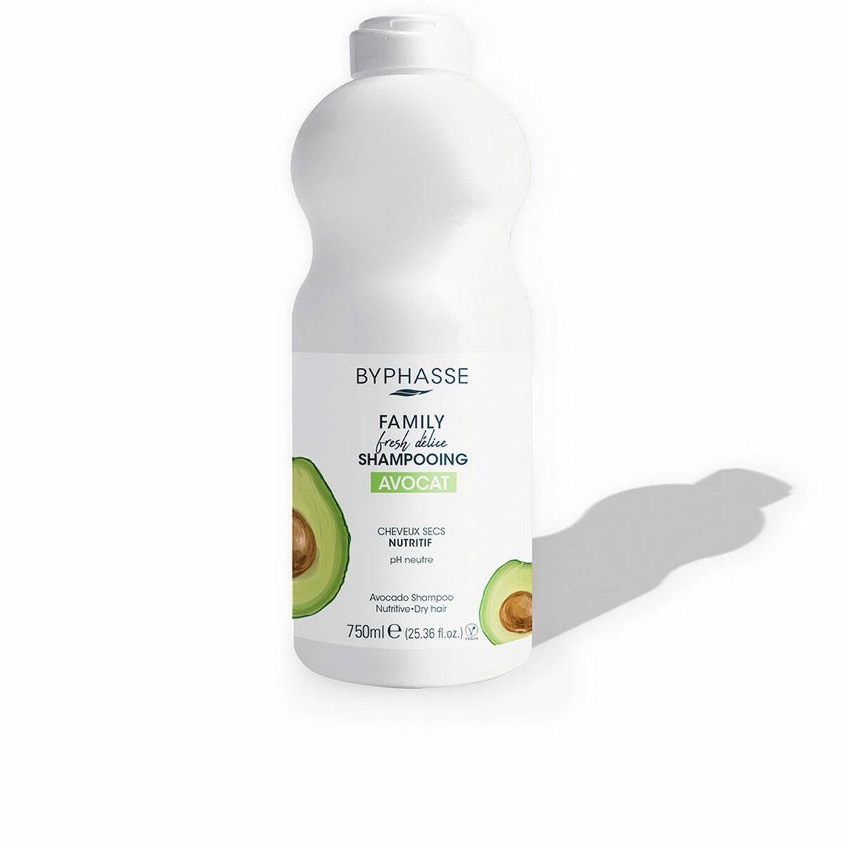 Nærende shampoo Byphasse Family Fresh Delice Tørt hår Avocado (750 ml)