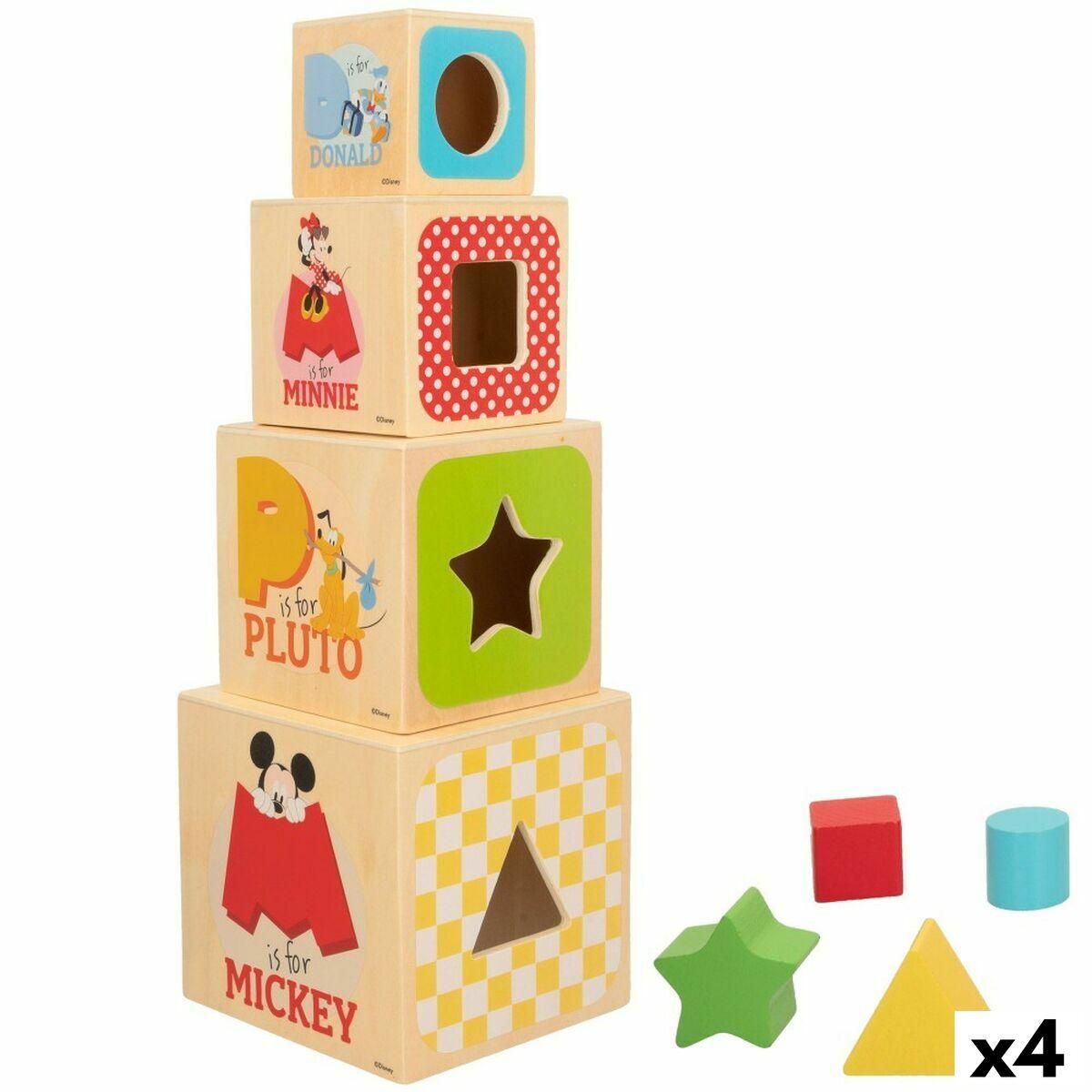 Stabelklodser Disney 8 Dele 4 enheder 12,2 x 12,2 x 12,2 cm